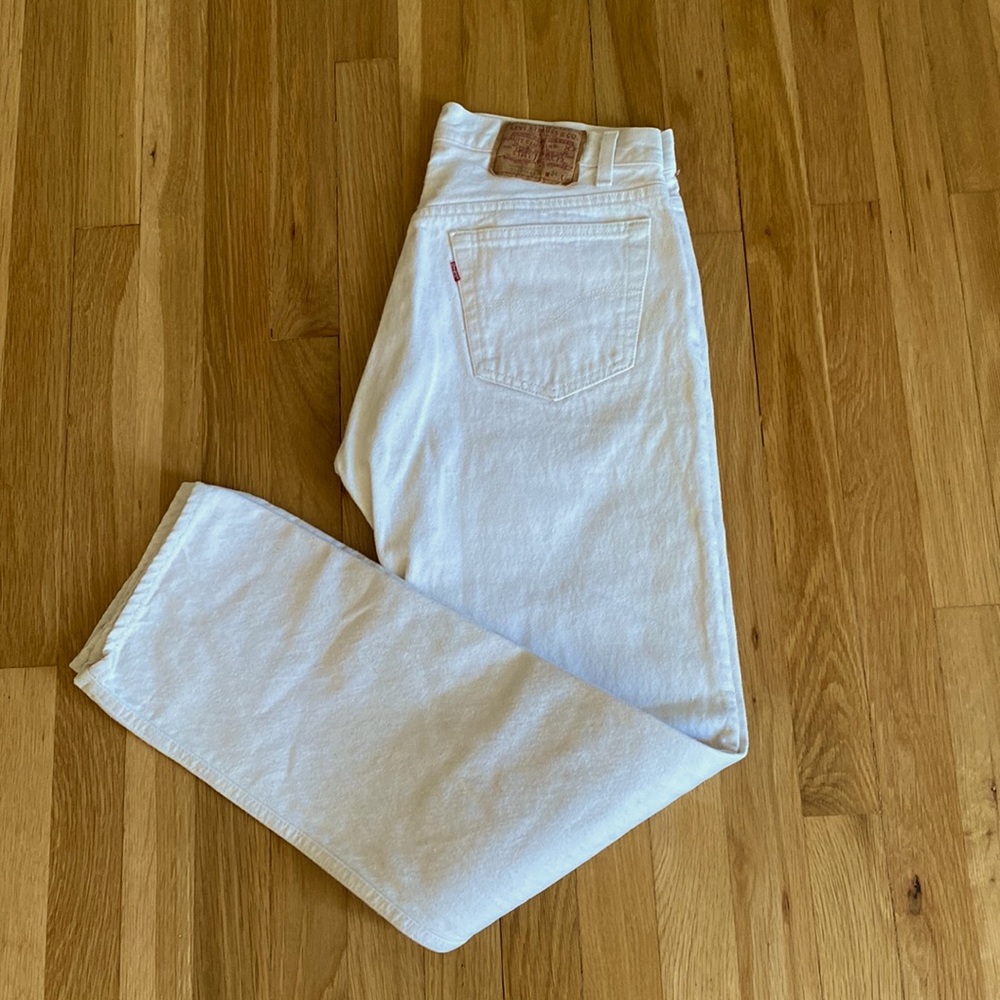 Vintage 501 White/Cream Jeans